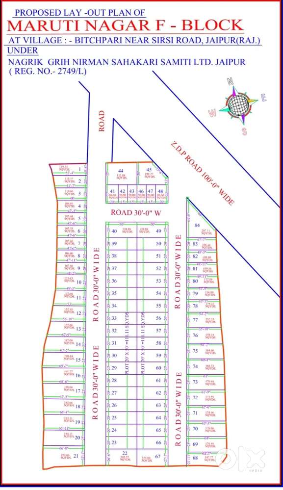 66गज साउथवेस्ट कॉर्नर प्लॉट बड़ के बालाजी धनक्या लिंक रोड मूंडियारामसर