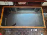 Sagwaan wooden Center table with glass top