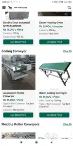 Flat belt conveyor machine