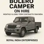 Bolero Camper on Rent with Driver  With/Without Fuel  Pan India