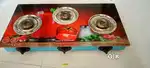 Surya Crystal 3 Burner Automatic Ignition Glass Top Stove