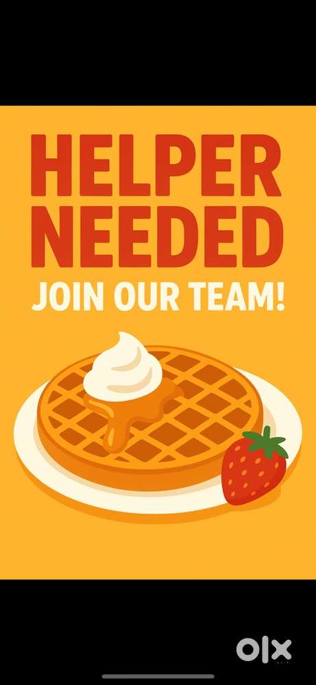 Urgent required ‼️ helper cum chef for a waffle shop near Koti area
