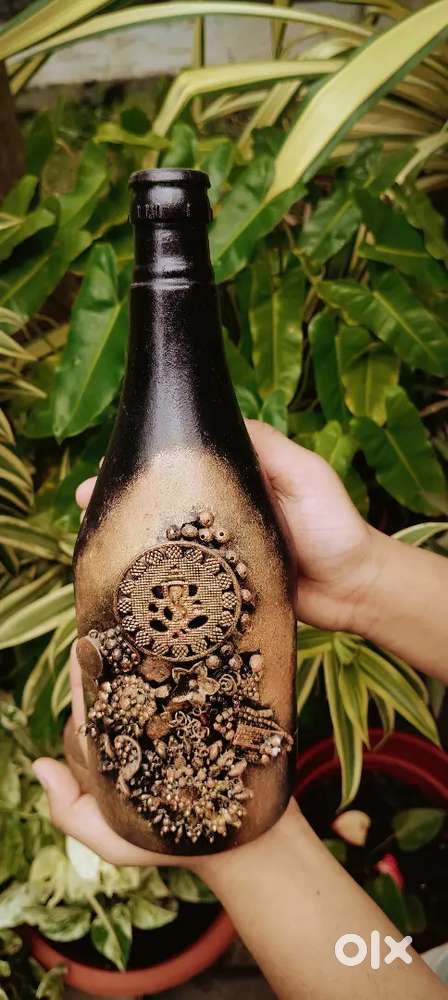 Hand made antique bottle art