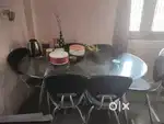 Glass dining table