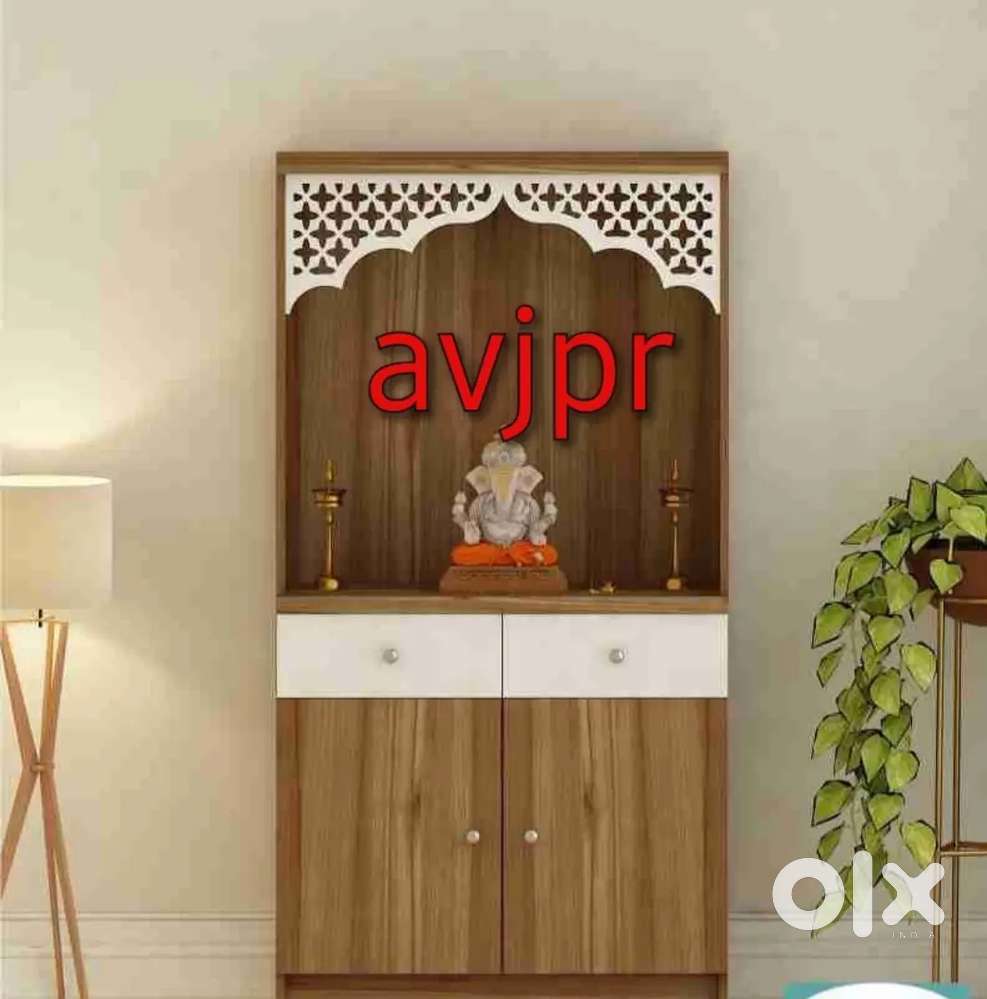 New Wooden Temple Pooja Mandir with Storage Mandir for God Idol ₹4899