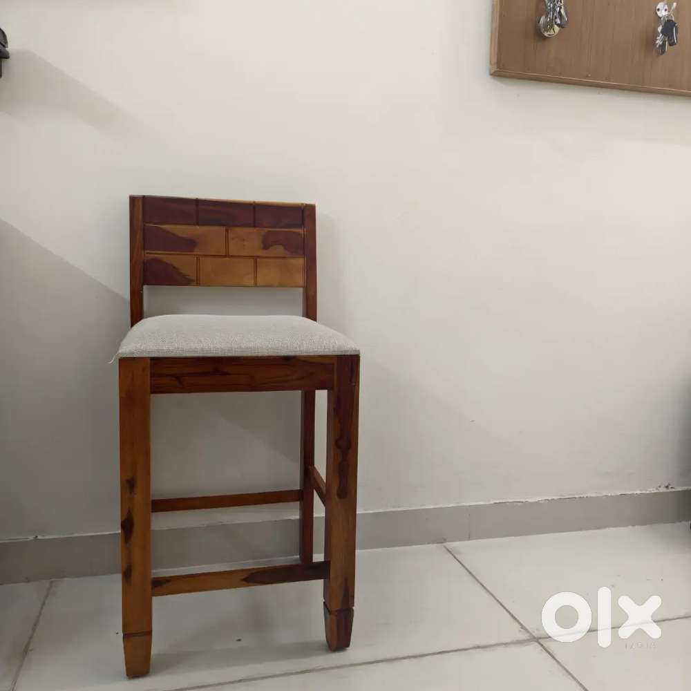 2 sheesham wood bar chairs