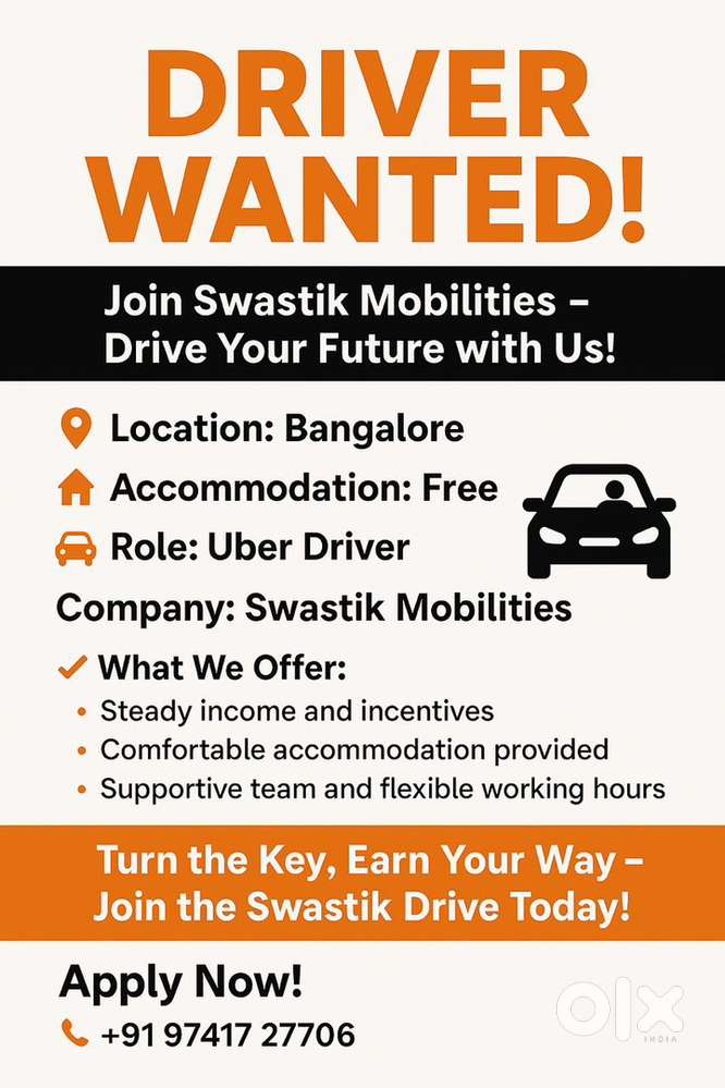Driver Wanted- Banglore