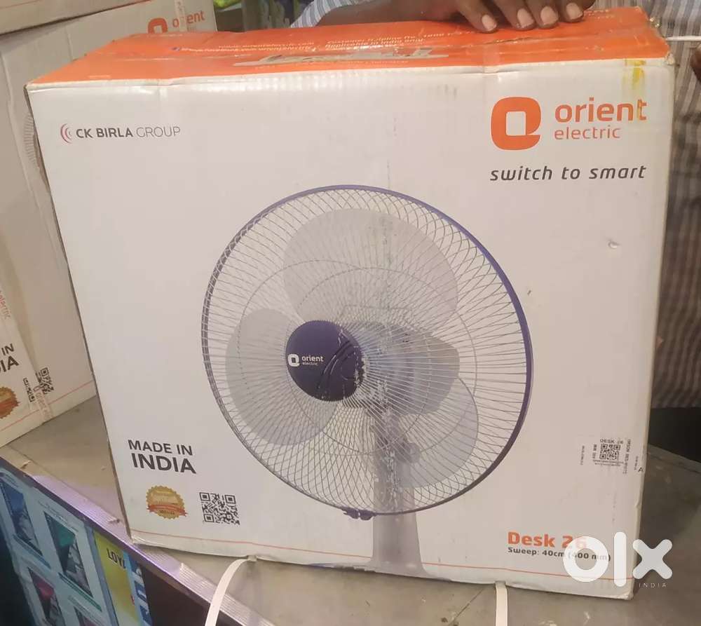 New Orient electric table fan with box,bill