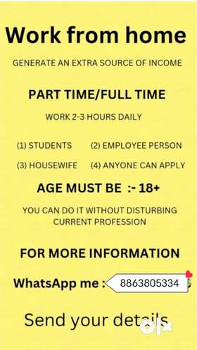 Online work from homeHousewife ,househusband, employee, unemploy, student, and all everyone apply no...