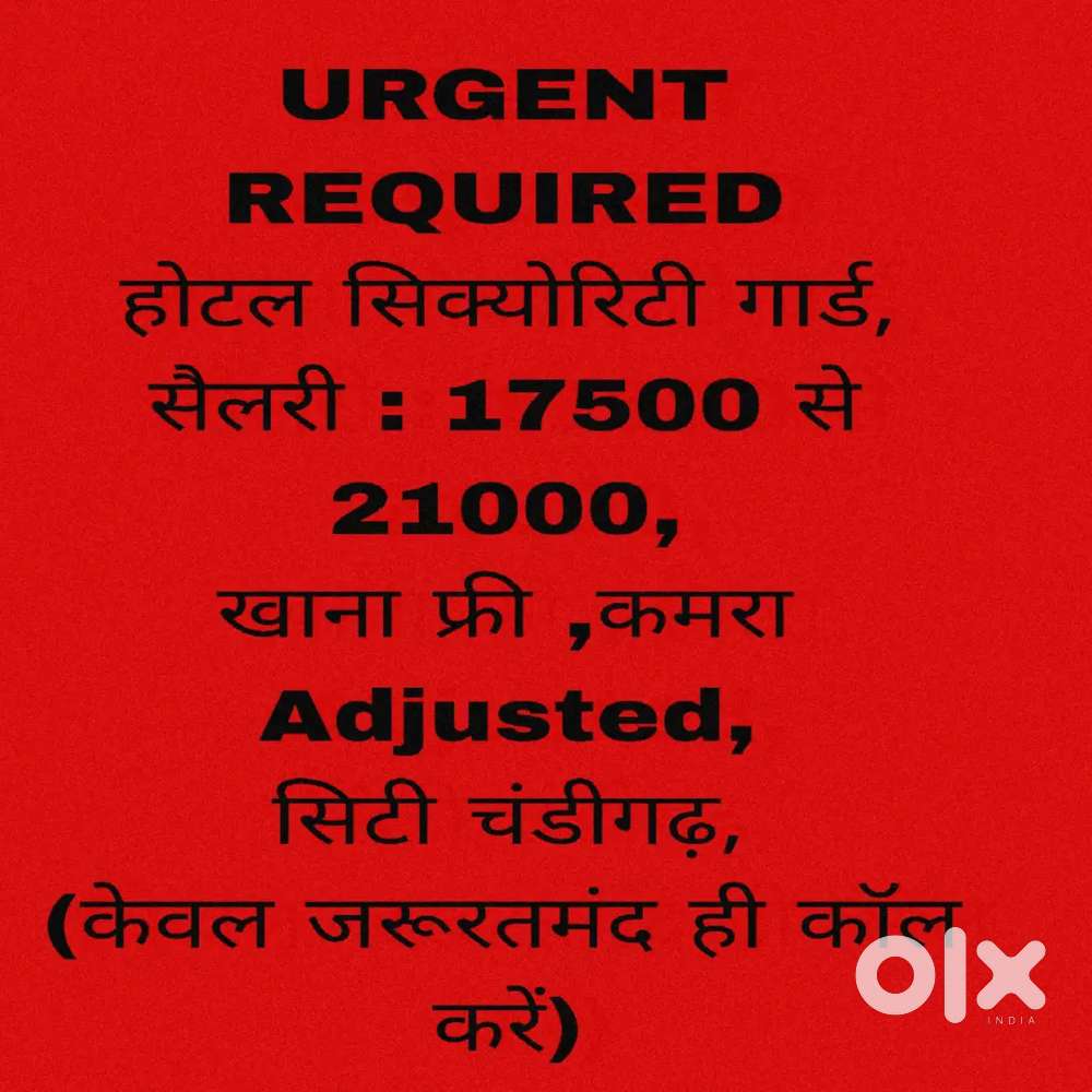 Security Guard Job chandigarh 16