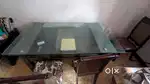 Beautiful glass top Dining table 4 year old. 4chairs