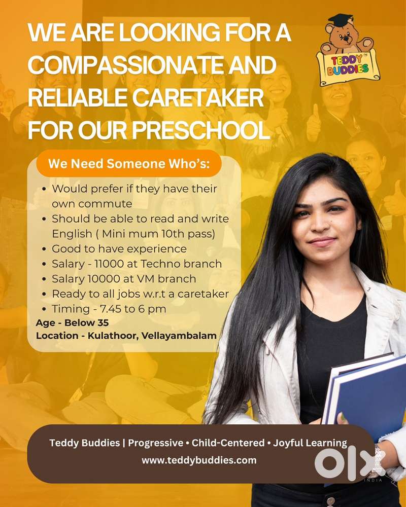 Care taker in Pre school