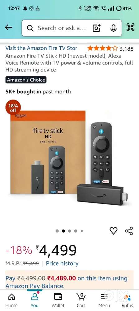 Fire stick hd