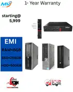 Ram - 8GB DDR3  Hard Disk - 500GB 1 -Year Replacement Warranty