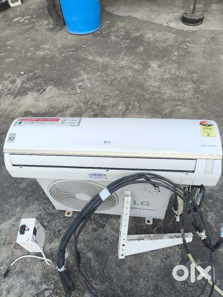 LG inverter AC,4meter copper pipe stabilizer and stand all in one rate