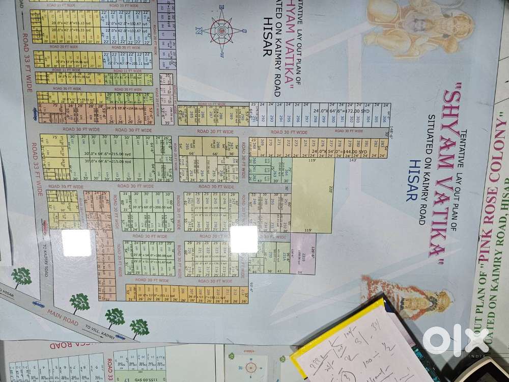 Plot available for sell at shyam vatika 33 foot road tosham kaimirroad