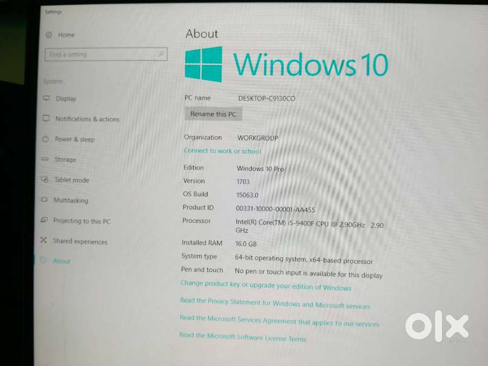 High features desktop exchange to laptop
