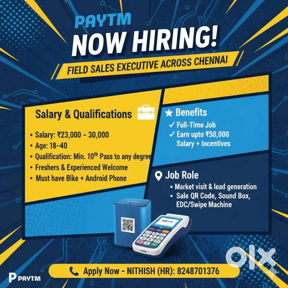 Paytm hiring field sales executive