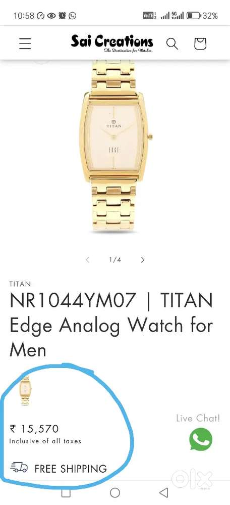 Titan edge brand new watch