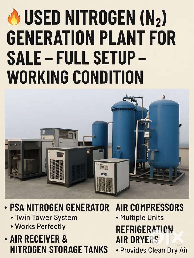 Complete Used Nitrogen (N₂) Plant for sale