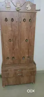 Pooja stand ,3self ,3 drawer and 10 bell with key