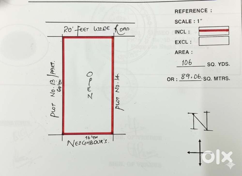 106 yards plot for sale at Suleman Nagar
