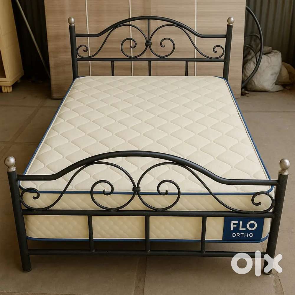 Metal Bed with FLO Ortho Mattress – 5x7 ft