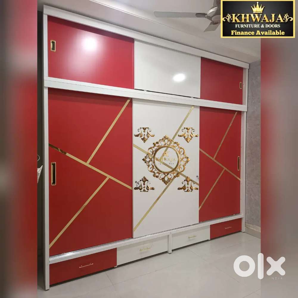 Khwaja furniture. Luxury sliding door wardrobe. Bajaj finance availabl