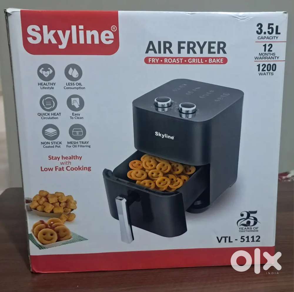 Skyline 1200 Watts, 3.5 Liter Manual Air Fryer (Brand New, Unused)