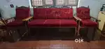 Premium Quality -Teak Wood 3+1+1 Sofa Set