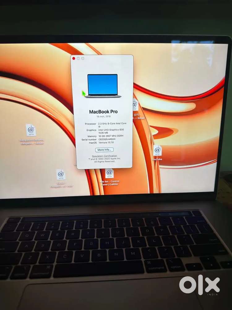 MacBook Pro 16-inch 2019 Core i9 16GB RAM