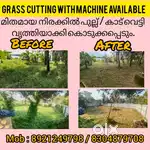 പുല്ല് വെട്ട്/Grass cutting with machine available.