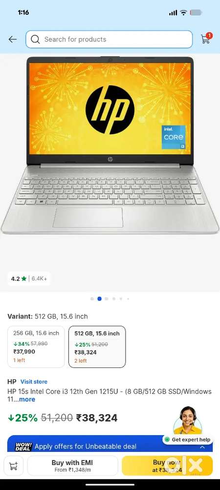 hp laptop new condition