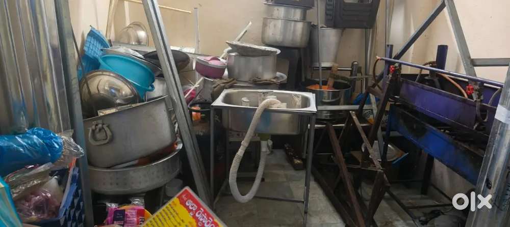 Tiffin hotel kitchen utensils and deep freezer