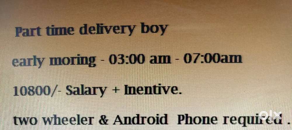 Early Morning delivery of Milk & grocery items 03:00 am to 07:00 am