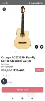 Ortega RCE125SN Classical Guitar