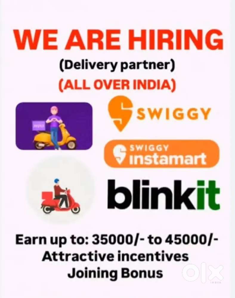 Earn daily 800-1200 Two wheeler and licence mandatory