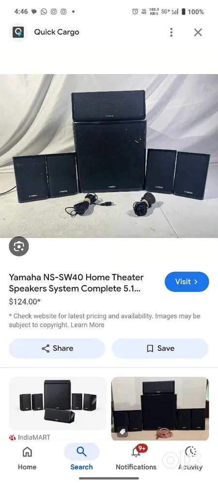 YAMAHA  Home Theatre 5.1 ns-sw40