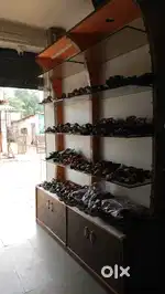 Footwear glass rack with box storage