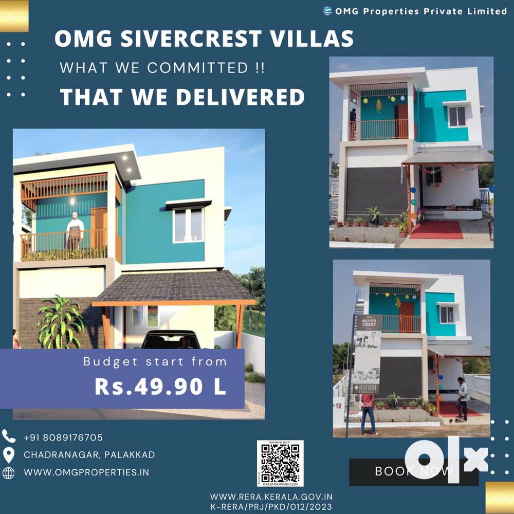 3BHK, Luxurious, Under Construction Villas for Sale in Palakkad !!