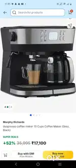 Morphy Richards coffee maker machine