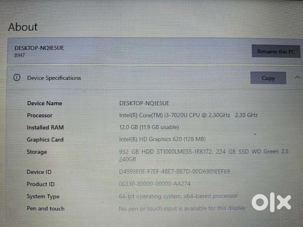 Lenovo laptop for sale