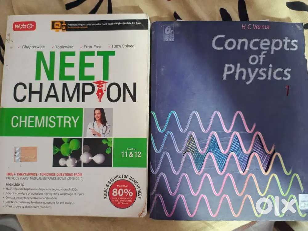 HC Verma ( Physics)and MTG Neet champion ( Chemistry)