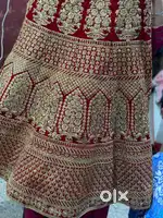 Red mehrun colour lehanga with stiched blouse chunni