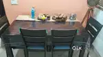 Excellent condition Dining table, Table 5*3, 4 chairs, 1 bench