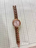 fastrack watch women rosegold color