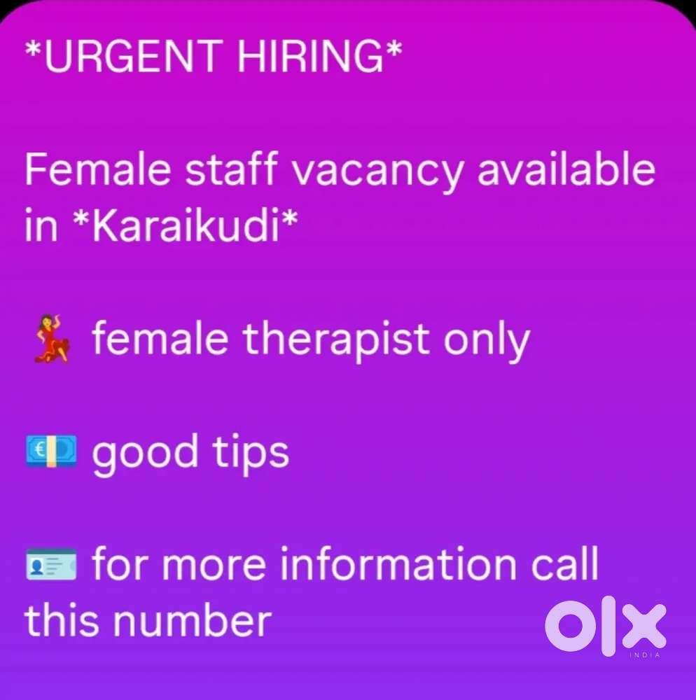 Female therapist wanted