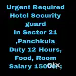 Hotel Security Guard Job Sector 21,Panchkula