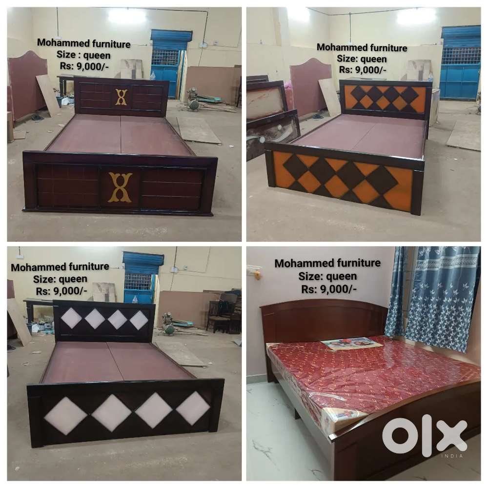 Brand new queen size without storage wooden cot directly from makers