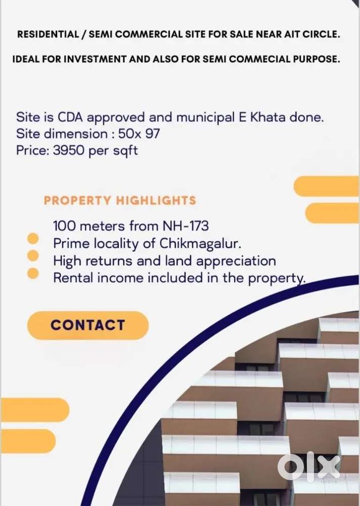 Semi commercial site for sale near AIT circle